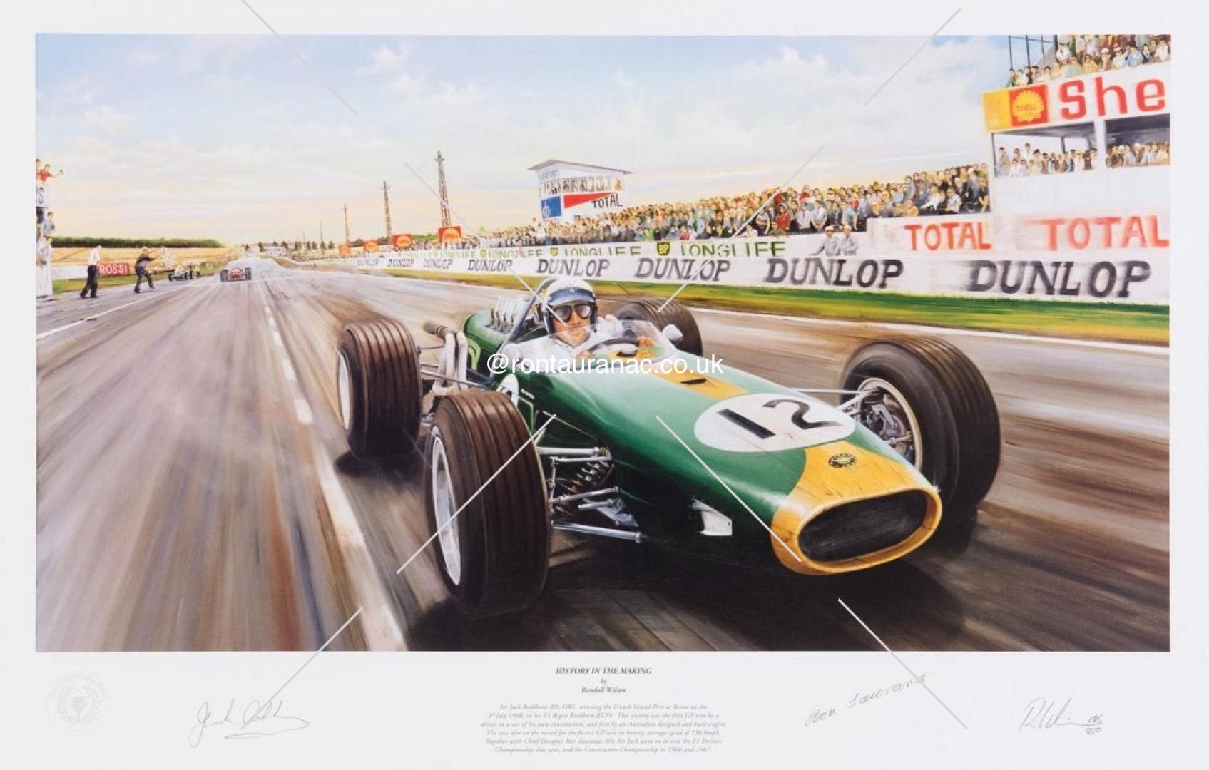 Jack Brabham Figurine Winner French Grand Prix Formula One F1
